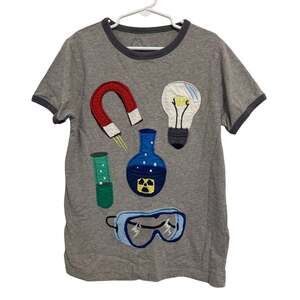 Mini Boden Kids 7/8 Science Scientist Applique Tee